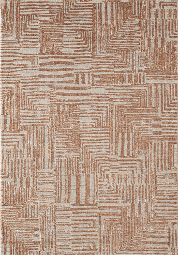 .Melet Terracotta Power-Loomed Area Rug 6' 6" x 9' 0"
