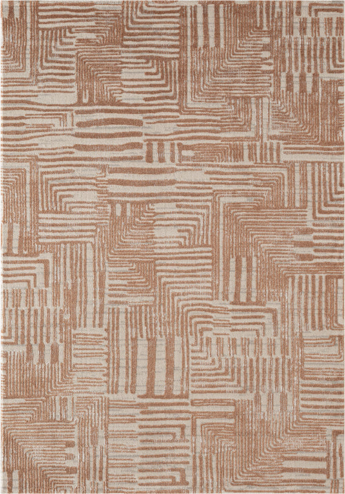 .Melet Terracotta Power-Loomed Area Rug 6' 6" x 9' 0"