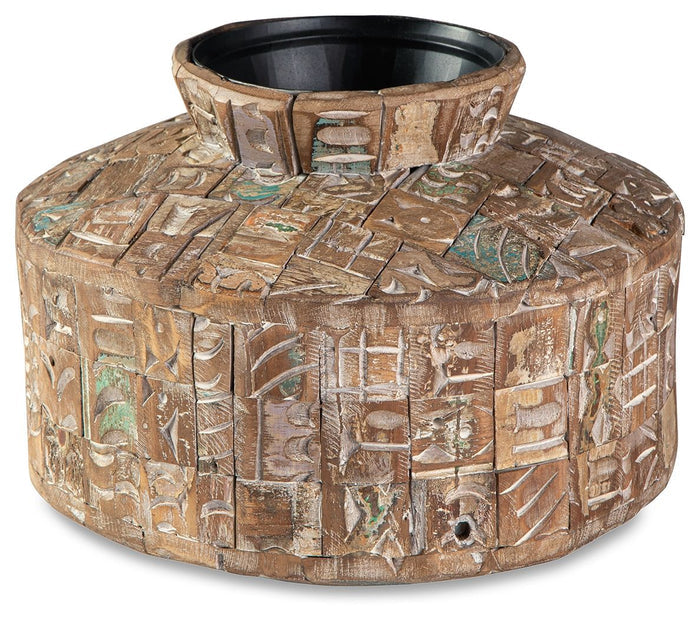 Meltland - Natural / Black - Vase - Square by Signature Design by Ashley® | Bel Furniture