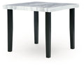 Mervannie Square Dining Room Counter Table Gray and Black