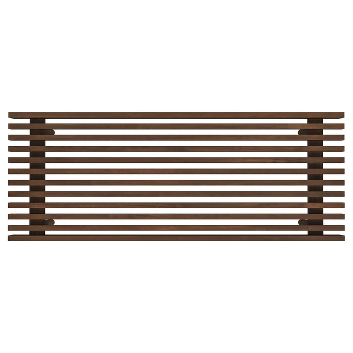 Mia - Mid-Century Modern Bench - Dark Brown by Ashcroft Furniture | Bel Furniture