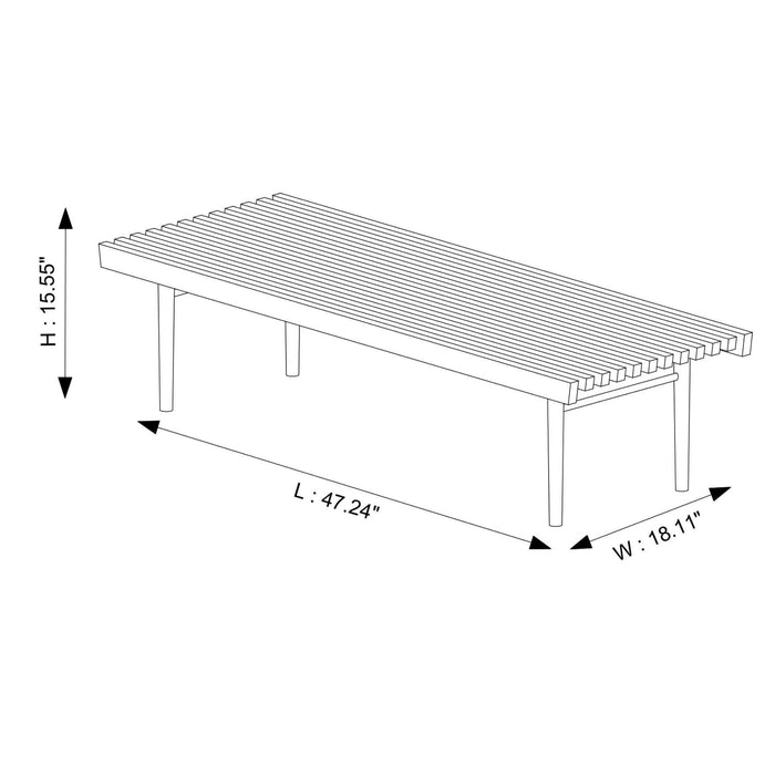 Mia - Bench - Dark Brown - view 8