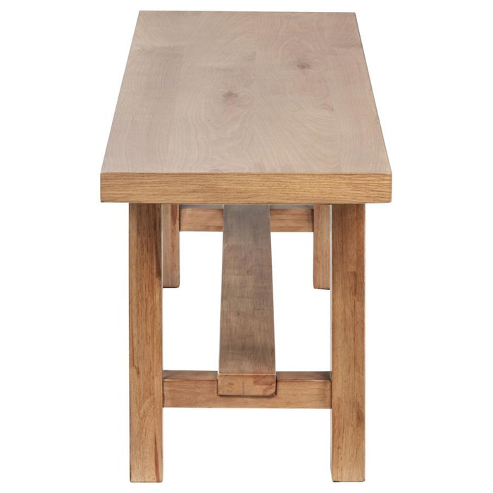 Middleton - Wood Backless Dining Bench Natural - Brown