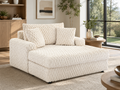 Milky White Oversized Chaise Lounge