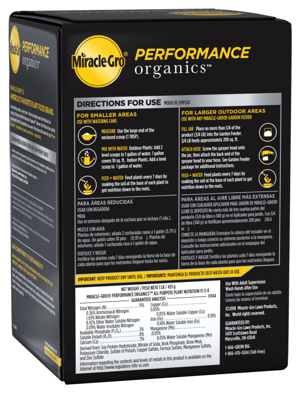 Miracle-Gro® Performance Organics® All Purpose Plant Nutrition
