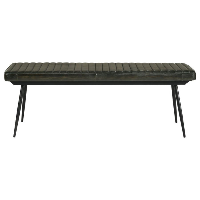 Misty - Leather Upholstered Dining Bench - Antique Espresso