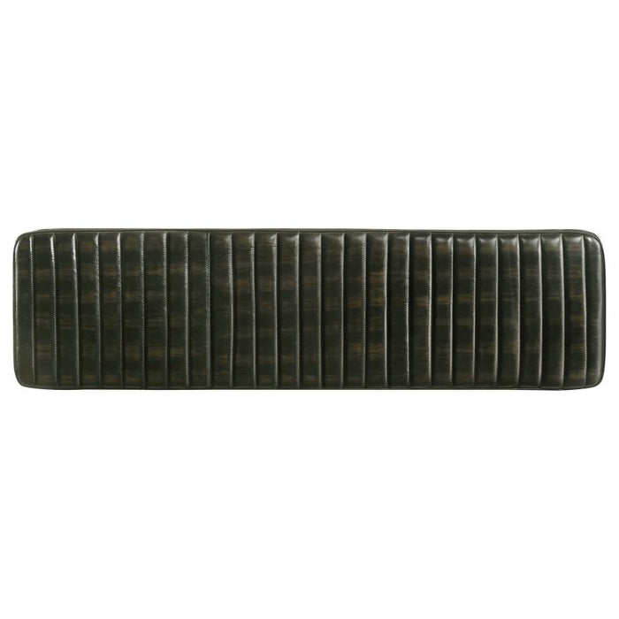 Misty - Leather Upholstered Dining Bench - Antique Espresso