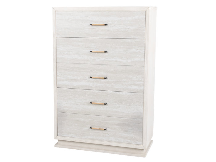 Modern White Chest with LED Lighting