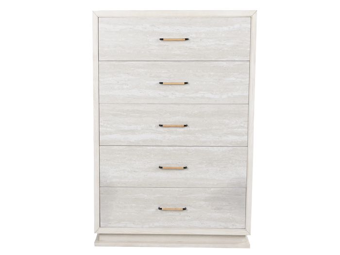 Modern White Chest with LED Lighting