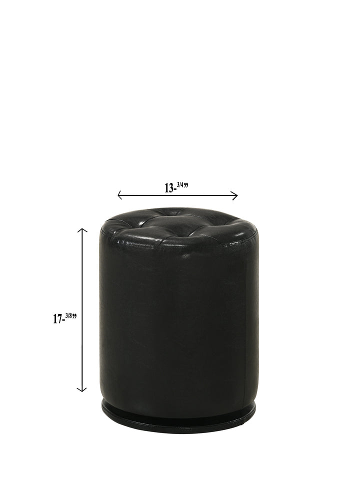 Morgan Round Swivel Stool Black