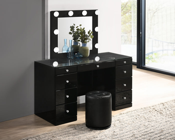 Morgan Round Swivel Stool Black
