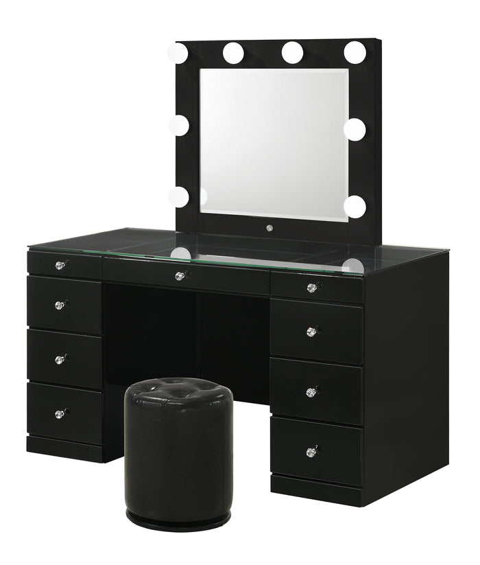 Morgan Round Swivel Stool Black