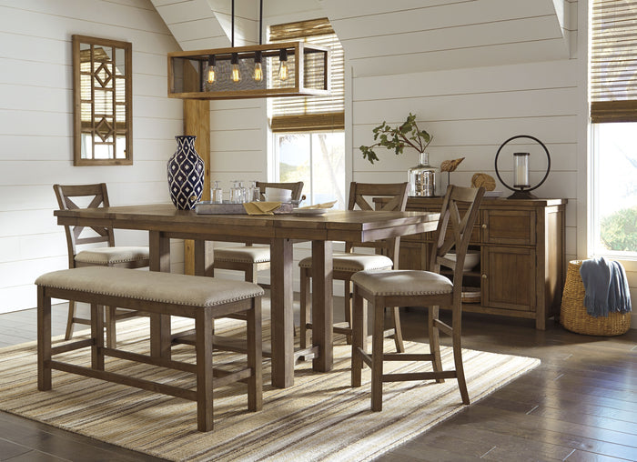 Moriville - Beige - Double UPH Bench by Signature Design by Ashley® | Bel Furniture