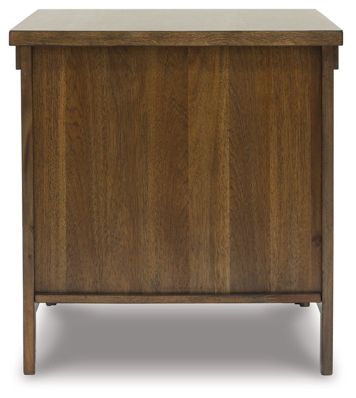 Moriville - Grayish Brown - Rectangular End Table by Signature Design by Ashley® | Bel Furniture
