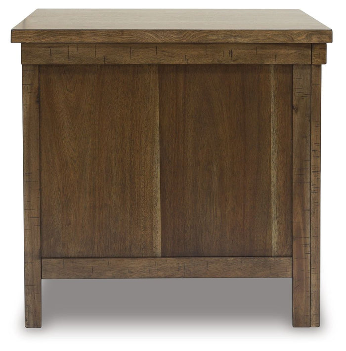 Moriville - Grayish Brown - Rectangular End Table by Signature Design by Ashley® | Bel Furniture