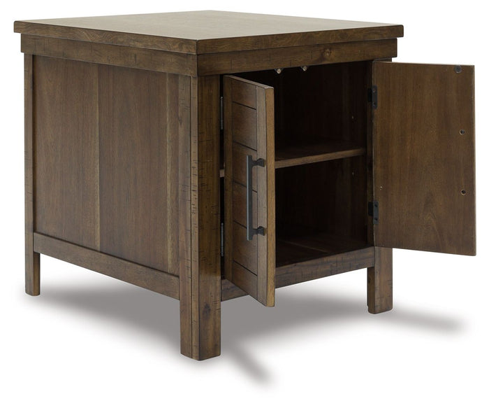 Moriville - Grayish Brown - Rectangular End Table by Signature Design by Ashley® | Bel Furniture