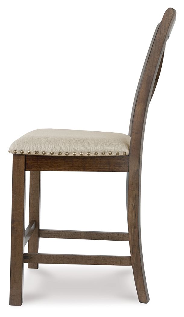 Moriville - Beige - Upholstered Barstool (Set of 2) by Signature Design by Ashley® | Bel Furniture