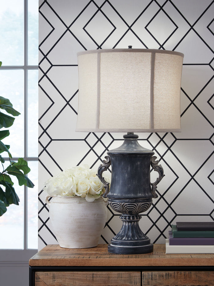 Morvanford - Antique Black - Poly Table Lamp by Signature Design by Ashley® | Bel Furniture