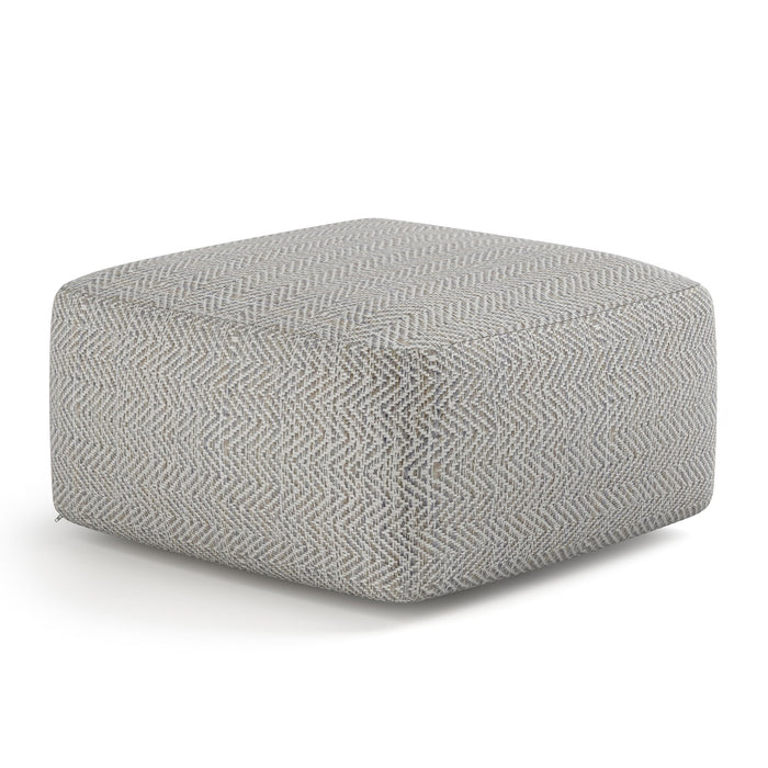 Nate - Handcrafted Square Pouf - view 2