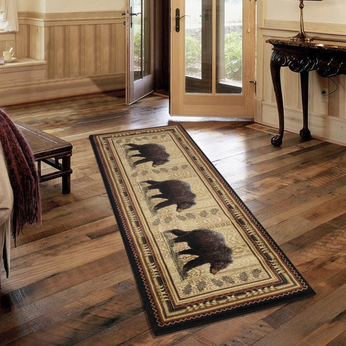 Nature's Nest - 5'3" X 7'3" Lodge Area Rug - Black by Icona Home Decor | Bel Furniture