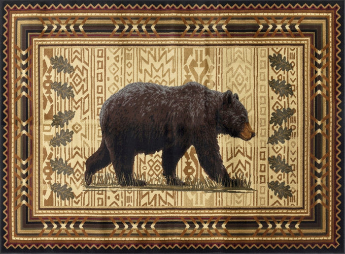 Nature's Nest - 5'3" X 7'3" Lodge Area Rug - Black by Icona Home Decor | Bel Furniture