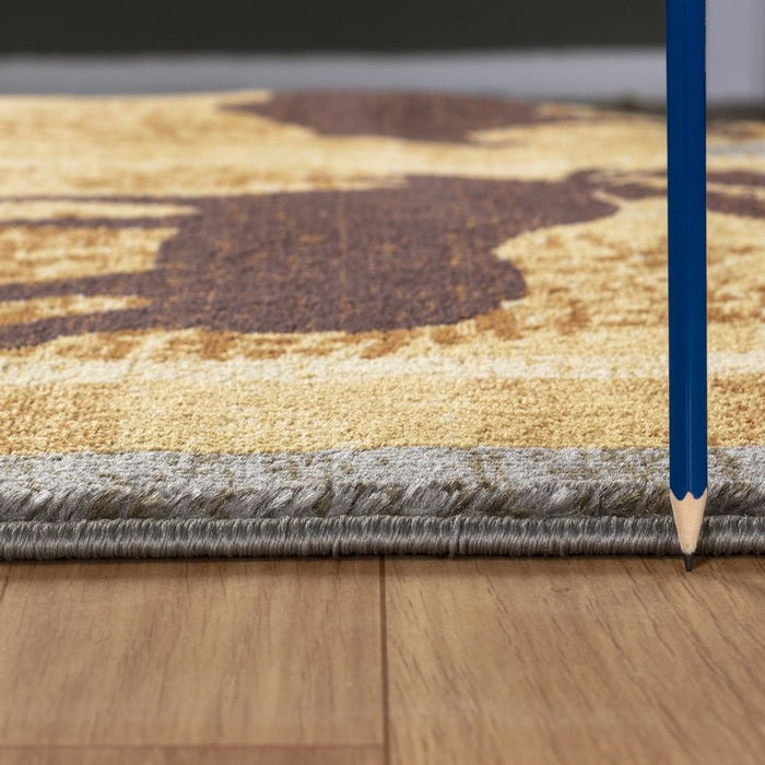 Nature's Nest - 5'3" X 7'3" Lodge Area Rug - Multi, Blue by Icona Home Decor | Bel Furniture