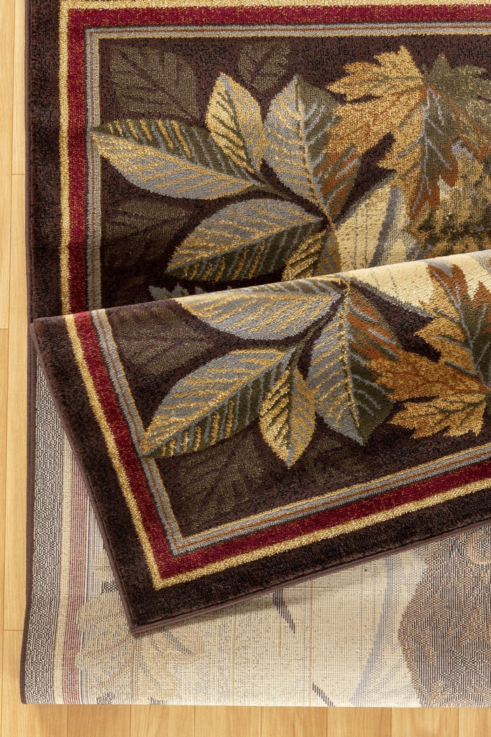 Nature's Nest - 5'3" X 7'3" Lodge Area Rug - Multi, Brown - view 4