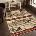 Nature's Nest - 5'3" X 7'3" Lodge Area Rug - Multi / Cream by Icona Home Decor | Bel Furniture