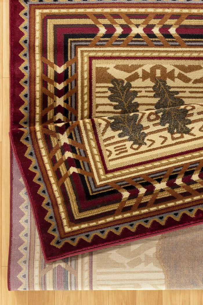 Nature's Nest - 5'3" X 7'3" Lodge Area Rug - Multi, Red - view 5