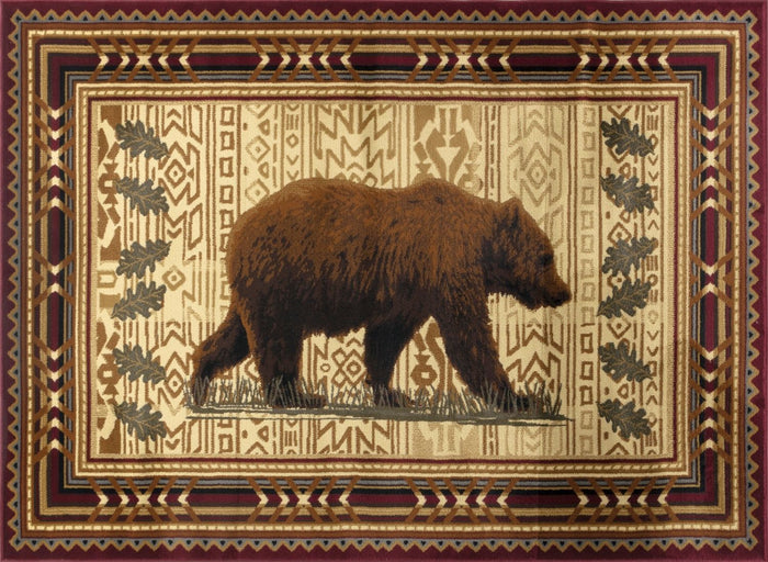 Nature's Nest - 5'3" X 7'3" Lodge Area Rug - Multi, Red - view 6