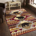 Nature's Nest - 5'3" X 7'3" Lodge Area Rug Polypropylene - Multi, Red by Icona Home Decor | Bel Furniture
