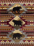 Nature's Nest - GC_CBL3001 Lodge Area Rug Red by Icona Home Decor | Bel Furniture