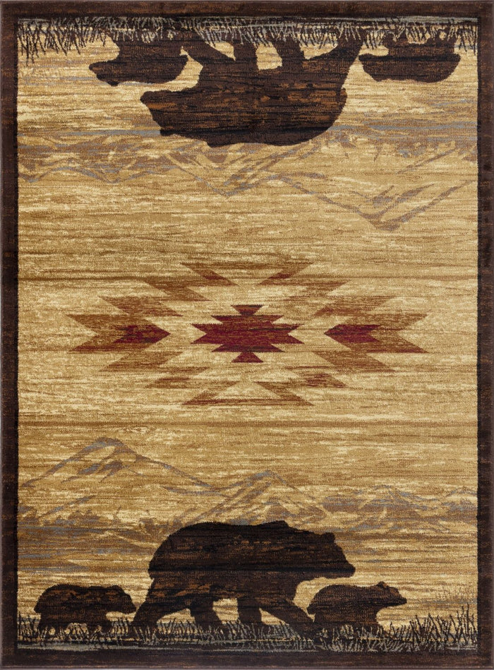 Nature's Nest - GC_CBL3006 Lodge Area Rug Beige by Icona Home Decor | Bel Furniture