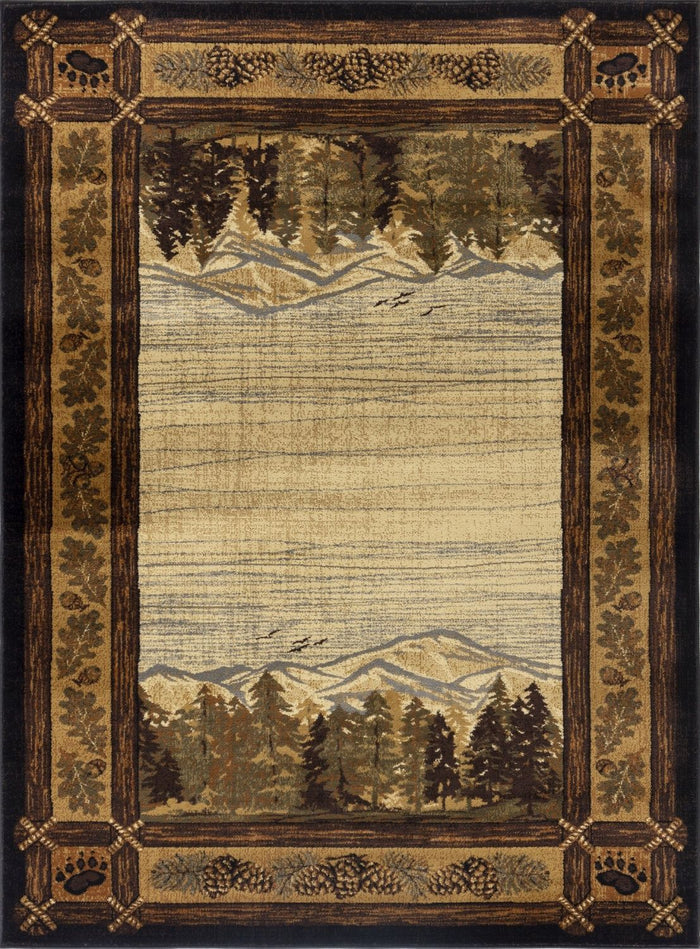 Nature's Nest - GC_CBL3009 Lodge Area Rug Black by Icona Home Decor | Bel Furniture