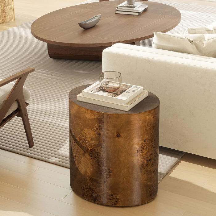 Nebula - Accent Oval Pillar Side Table - view 2