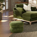 Nest - Low Round Upholstered Ottoman by Jennifer Taylor Home | Bel Furniture