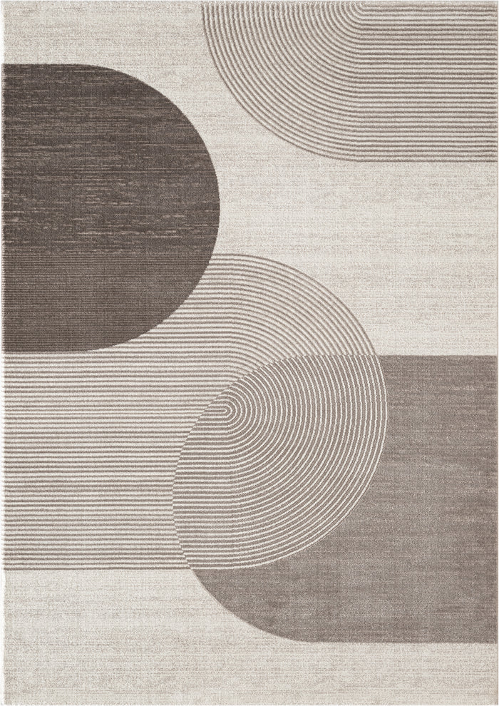 .Nubia Brown Power-Loomed Area Rug 6' 6" x 9' 0"