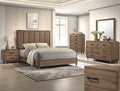 Nyomi Panel Bed L.Brown