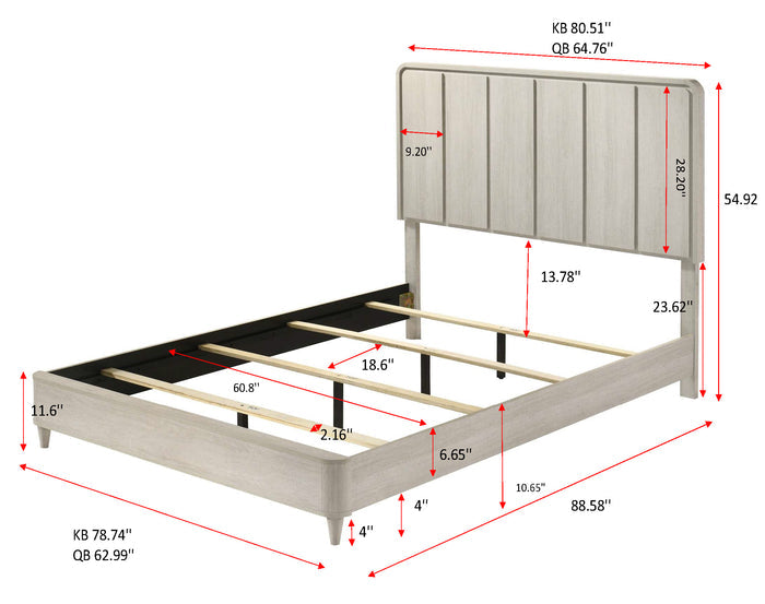 Nyomi Panel Bed White