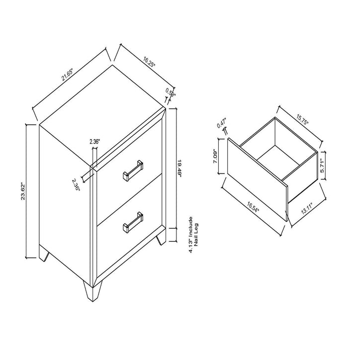 Omoda - Nightstand - White - view 3