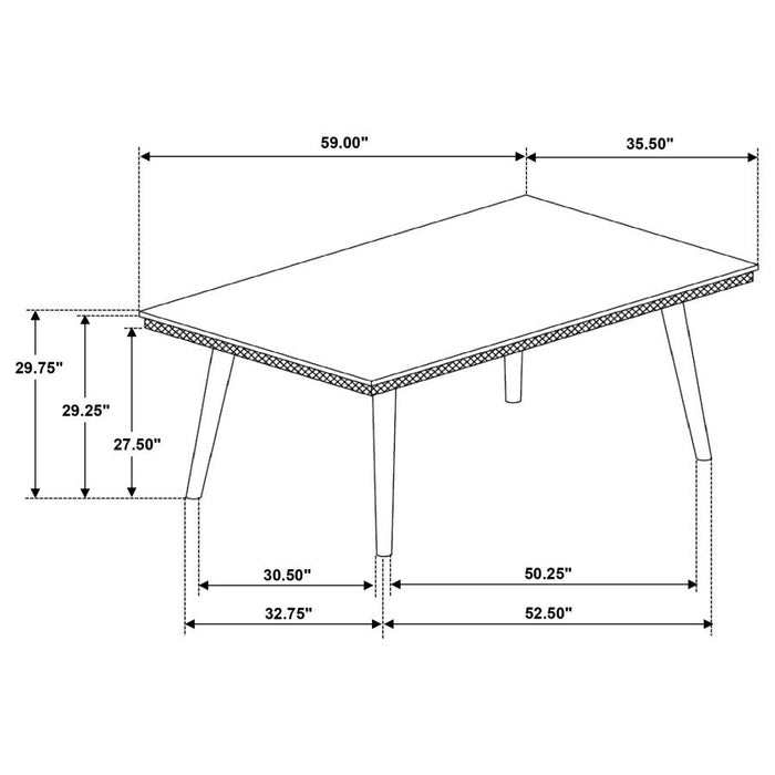 Onslow - Rectangular Wood Dining Table - Dark Brown