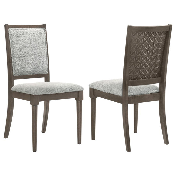 Onslow Upholstered Dining Side Chair (Set of 2) Dark Brown
