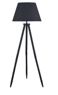 Orhan Wood Floor Lamp Black