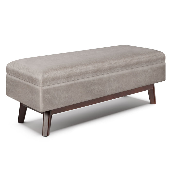Pearl Silver / 48.2"W x 18.3"D x 18.7"H / Faux Leather
