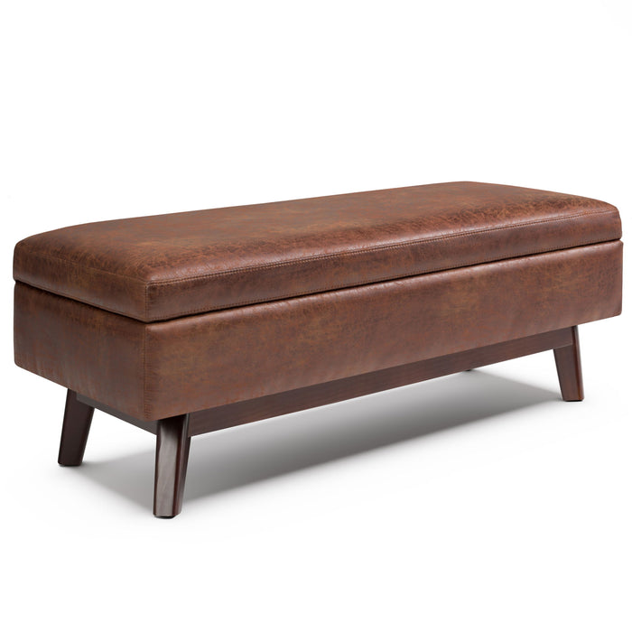 Light Brown / 48.2"W x 18.3"D x 18.7"H / Faux Leather