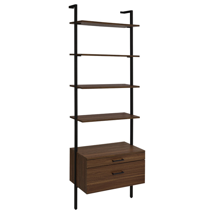 Dark Brown / 4 Shelves, 2 Drawers
