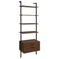 Dark Brown / 4 Shelves, 2 Drawers