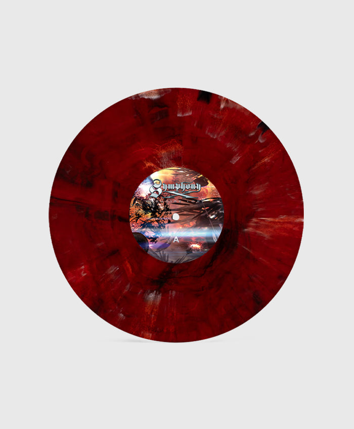 2xLP Crimson with Black White & Orange Marble