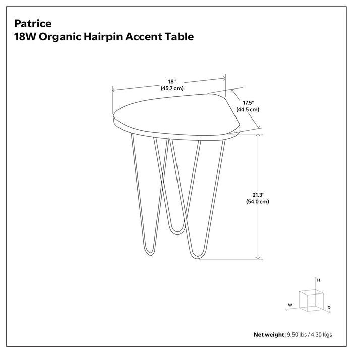 Patrice - Handcrafted Metal And Wood Accent Table - view 7