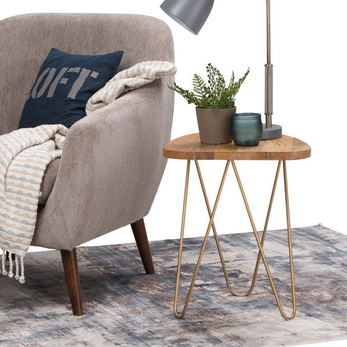 Patrice - Handcrafted Metal And Wood Accent Table - view 12